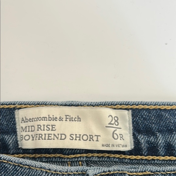 Abercrombie & Fitch Blue Distressed Jean Shorts - Picture 2 of 4